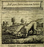An illustration from Emblemes sacrez svr le tres-saint et tresadorable sacrement de l'evcharistie (1667)