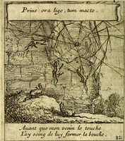 An illustration from Emblemes sacrez svr le tres-saint et tresadorable sacrement de l'evcharistie (1667)