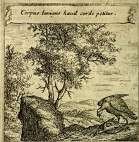 An illustration from Emblemes sacrez svr le tres-saint et tresadorable sacrement de l'evcharistie (1667)