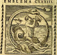 Picture 131 of 200 from Emblemi. Dal latino nel vulgare italiano ridotti, contenenti il fiore et la sostanza de' più scelti scrittori & delle più celebri discipline dell'vniuerso, ripieni di ottimi consigli & saluteuoli documenti, per l'vso ciuile et morale della vita humana (1626), leaf 207