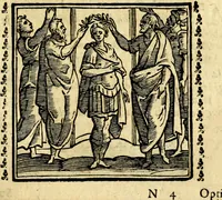 Picture 132 of 200 from Emblemi. Dal latino nel vulgare italiano ridotti, contenenti il fiore et la sostanza de' più scelti scrittori & delle più celebri discipline dell'vniuerso, ripieni di ottimi consigli & saluteuoli documenti, per l'vso ciuile et morale della vita humana (1626), leaf 210