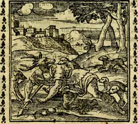 An illustration from Emblemi. Dal latino nel vulgare italiano ridotti, contenenti il fiore et la sostanza de' più scelti scrittori & delle più celebri discipline dell'vniuerso, ripieni di ottimi consigli & saluteuoli documenti, per l'vso ciuile et morale della vita humana (1626)