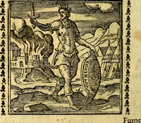 Picture 58 of 200 from Emblemi. Dal latino nel vulgare italiano ridotti, contenenti il fiore et la sostanza de' più scelti scrittori & delle più celebri discipline dell'vniuerso, ripieni di ottimi consigli & saluteuoli documenti, per l'vso ciuile et morale della vita humana (1626), leaf 93