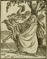 Picture 16 of 51 from Emblems of mortality : representing, in upwards of fifty cuts, Death seizing all ranks and degrees of people : imitated from a painting in the cemetery of the Dominican church at Basil, in Switzerland : with an apostrophe to each, translated from the Latin and French : intended as well for the infomation of the curious, as the instruction and entertainment of youth : to which is prefixed a copious preface, containing an historical account of the above, and other paintings on this subject, now or lately existing in divers parts of Europe (1789), leaf 53