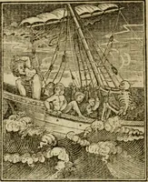 Picture 31 of 51 from Emblems of mortality : representing, in upwards of fifty cuts, Death seizing all ranks and degrees of people : imitated from a painting in the cemetery of the Dominican church at Basil, in Switzerland : with an apostrophe to each, translated from the Latin and French : intended as well for the infomation of the curious, as the instruction and entertainment of youth : to which is prefixed a copious preface, containing an historical account of the above, and other paintings on this subject, now or lately existing in divers parts of Europe (1789), leaf 69