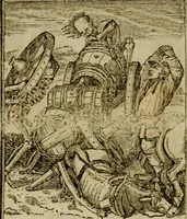 Picture 46 of 51 from Emblems of mortality : representing, in upwards of fifty cuts, Death seizing all ranks and degrees of people : imitated from a painting in the cemetery of the Dominican church at Basil, in Switzerland : with an apostrophe to each, translated from the Latin and French : intended as well for the infomation of the curious, as the instruction and entertainment of youth : to which is prefixed a copious preface, containing an historical account of the above, and other paintings on this subject, now or lately existing in divers parts of Europe (1789), leaf 85