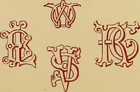 An illustration from The embroiderer's book of design : containing initials, emblems, cyphers, monograms, ornamental borders, ecclesiastical devices, mediæval and modern alphabets, and national emblems (1891)