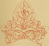 An illustration from The embroiderer's book of design : containing initials, emblems, cyphers, monograms, ornamental borders, ecclesiastical devices, mediæval and modern alphabets, and national emblems (1891)