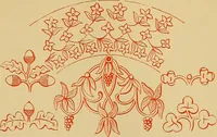 An illustration from The embroiderer's book of design : containing initials, emblems, cyphers, monograms, ornamental borders, ecclesiastical devices, mediæval and modern alphabets, and national emblems (1891)