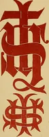 An illustration from The embroiderer's book of design : containing initials, emblems, cyphers, monograms, ornamental borders, ecclesiastical devices, mediæval and modern alphabets, and national emblems (1891)