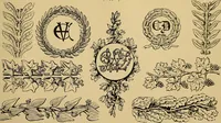 An illustration from The embroiderer's book of design : containing initials, emblems, cyphers, monograms, ornamental borders, ecclesiastical devices, mediæval and modern alphabets, and national emblems (1891)