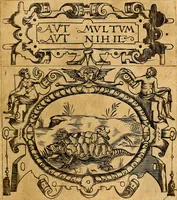 An illustration from Empresas Morales...Sacalas a lvz el doctor don Francisco de Borja.. (1680)