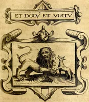 An illustration from Empresas Morales...Sacalas a lvz el doctor don Francisco de Borja.. (1680)