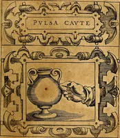 An illustration from Empresas Morales...Sacalas a lvz el doctor don Francisco de Borja.. (1680)