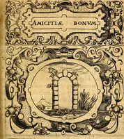 An illustration from Empresas Morales...Sacalas a lvz el doctor don Francisco de Borja.. (1680)