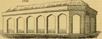 An illustration from An encyclopædia of cottage, farm, and villa architecture and furniture : containing numerous designs for dwellings from the cottage to the villa including farm houses, farmeries, and other agricultural buildings, several designs for country inns, public houses, and parochial schools, with the requisite fittings-up fixtures and furniture ; and appropriate offices, gardens and garden scenery ; each design accompanied by analytical and critical marks illustrative of the principles of archtiectural science and taste on whihc it is composed (1836)