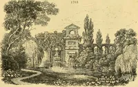 An illustration from An encyclopædia of cottage, farm, and villa architecture and furniture : containing numerous designs for dwellings from the cottage to the villa including farm houses, farmeries, and other agricultural buildings, several designs for country inns, public houses, and parochial schools, with the requisite fittings-up fixtures and furniture ; and appropriate offices, gardens and garden scenery ; each design accompanied by analytical and critical marks illustrative of the principles of archtiectural science and taste on whihc it is composed (1836)