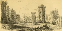 An illustration from An encyclopædia of cottage, farm, and villa architecture and furniture : containing numerous designs for dwellings from the cottage to the villa including farm houses, farmeries, and other agricultural buildings, several designs for country inns, public houses, and parochial schools, with the requisite fittings-up fixtures and furniture ; and appropriate offices, gardens and garden scenery ; each design accompanied by analytical and critical marks illustrative of the principles of archtiectural science and taste on whihc it is composed (1836)