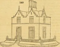 Picture 93 of 1377 from An encyclopædia of cottage, farm, and villa architecture and furniture : containing numerous designs for dwellings from the cottage to the villa including farm houses, farmeries, and other agricultural buildings, several designs for country inns, public houses, and parochial schools, with the requisite fittings-up fixtures and furniture ; and appropriate offices, gardens and garden scenery ; each design accompanied by analytical and critical marks illustrative of the principles of archtiectural science and taste on whihc it is composed (1836), leaf 102