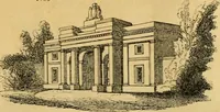 An illustration from An encyclopædia of cottage, farm, and villa architecture and furniture : containing numerous designs for dwellings from the cottage to the villa including farm houses, farmeries, and other agricultural buildings, several designs for country inns, public houses, and parochial schools, with the requisite fittings-up fixtures and furniture ; and appropriate offices, gardens and garden scenery ; each design accompanied by analytical and critical marks illustrative of the principles of archtiectural science and taste on whihc it is composed (1836)