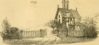 An illustration from An encyclopædia of cottage, farm, and villa architecture and furniture : containing numerous designs for dwellings from the cottage to the villa including farm houses, farmeries, and other agricultural buildings, several designs for country inns, public houses, and parochial schools, with the requisite fittings-up fixtures and furniture ; and appropriate offices, gardens and garden scenery ; each design accompanied by analytical and critical marks illustrative of the principles of archtiectural science and taste on whihc it is composed (1836)