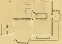An illustration from An encyclopædia of cottage, farm, and villa architecture and furniture : containing numerous designs for dwellings from the cottage to the villa including farm houses, farmeries, and other agricultural buildings, several designs for country inns, public houses, and parochial schools, with the requisite fittings-up fixtures and furniture ; and appropriate offices, gardens and garden scenery ; each design accompanied by analytical and critical marks illustrative of the principles of archtiectural science and taste on whihc it is composed (1836)