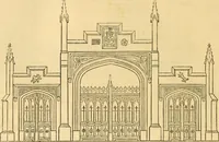 An illustration from An encyclopædia of cottage, farm, and villa architecture and furniture : containing numerous designs for dwellings from the cottage to the villa including farm houses, farmeries, and other agricultural buildings, several designs for country inns, public houses, and parochial schools, with the requisite fittings-up fixtures and furniture ; and appropriate offices, gardens and garden scenery ; each design accompanied by analytical and critical marks illustrative of the principles of archtiectural science and taste on whihc it is composed (1836)