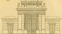 An illustration from An encyclopædia of cottage, farm, and villa architecture and furniture : containing numerous designs for dwellings from the cottage to the villa including farm houses, farmeries, and other agricultural buildings, several designs for country inns, public houses, and parochial schools, with the requisite fittings-up fixtures and furniture ; and appropriate offices, gardens and garden scenery ; each design accompanied by analytical and critical marks illustrative of the principles of archtiectural science and taste on whihc it is composed (1836)