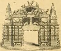 An illustration from An encyclopædia of cottage, farm, and villa architecture and furniture : containing numerous designs for dwellings from the cottage to the villa including farm houses, farmeries, and other agricultural buildings, several designs for country inns, public houses, and parochial schools, with the requisite fittings-up fixtures and furniture ; and appropriate offices, gardens and garden scenery ; each design accompanied by analytical and critical marks illustrative of the principles of archtiectural science and taste on whihc it is composed (1836)