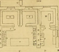 An illustration from An encyclopædia of cottage, farm, and villa architecture and furniture : containing numerous designs for dwellings from the cottage to the villa including farm houses, farmeries, and other agricultural buildings, several designs for country inns, public houses, and parochial schools, with the requisite fittings-up fixtures and furniture ; and appropriate offices, gardens and garden scenery ; each design accompanied by analytical and critical marks illustrative of the principles of archtiectural science and taste on whihc it is composed (1836)