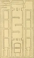 An illustration from An encyclopædia of cottage, farm, and villa architecture and furniture : containing numerous designs for dwellings from the cottage to the villa including farm houses, farmeries, and other agricultural buildings, several designs for country inns, public houses, and parochial schools, with the requisite fittings-up fixtures and furniture ; and appropriate offices, gardens and garden scenery ; each design accompanied by analytical and critical marks illustrative of the principles of archtiectural science and taste on whihc it is composed (1836)