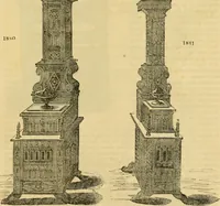 An illustration from An encyclopædia of cottage, farm, and villa architecture and furniture : containing numerous designs for dwellings from the cottage to the villa including farm houses, farmeries, and other agricultural buildings, several designs for country inns, public houses, and parochial schools, with the requisite fittings-up fixtures and furniture ; and appropriate offices, gardens and garden scenery ; each design accompanied by analytical and critical marks illustrative of the principles of archtiectural science and taste on whihc it is composed (1836)