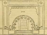 An illustration from An encyclopædia of cottage, farm, and villa architecture and furniture : containing numerous designs for dwellings from the cottage to the villa including farm houses, farmeries, and other agricultural buildings, several designs for country inns, public houses, and parochial schools, with the requisite fittings-up fixtures and furniture ; and appropriate offices, gardens and garden scenery ; each design accompanied by analytical and critical marks illustrative of the principles of archtiectural science and taste on whihc it is composed (1836)