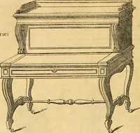 An illustration from An encyclopædia of cottage, farm, and villa architecture and furniture : containing numerous designs for dwellings from the cottage to the villa including farm houses, farmeries, and other agricultural buildings, several designs for country inns, public houses, and parochial schools, with the requisite fittings-up fixtures and furniture ; and appropriate offices, gardens and garden scenery ; each design accompanied by analytical and critical marks illustrative of the principles of archtiectural science and taste on whihc it is composed (1836)