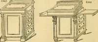 An illustration from An encyclopædia of cottage, farm, and villa architecture and furniture : containing numerous designs for dwellings from the cottage to the villa including farm houses, farmeries, and other agricultural buildings, several designs for country inns, public houses, and parochial schools, with the requisite fittings-up fixtures and furniture ; and appropriate offices, gardens and garden scenery ; each design accompanied by analytical and critical marks illustrative of the principles of archtiectural science and taste on whihc it is composed (1836)