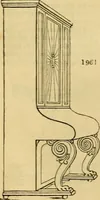 An illustration from An encyclopædia of cottage, farm, and villa architecture and furniture : containing numerous designs for dwellings from the cottage to the villa including farm houses, farmeries, and other agricultural buildings, several designs for country inns, public houses, and parochial schools, with the requisite fittings-up fixtures and furniture ; and appropriate offices, gardens and garden scenery ; each design accompanied by analytical and critical marks illustrative of the principles of archtiectural science and taste on whihc it is composed (1836)
