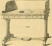 An illustration from An encyclopædia of cottage, farm, and villa architecture and furniture : containing numerous designs for dwellings from the cottage to the villa including farm houses, farmeries, and other agricultural buildings, several designs for country inns, public houses, and parochial schools, with the requisite fittings-up fixtures and furniture ; and appropriate offices, gardens and garden scenery ; each design accompanied by analytical and critical marks illustrative of the principles of archtiectural science and taste on whihc it is composed (1836)