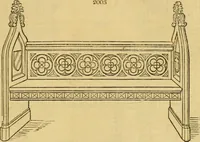 An illustration from An encyclopædia of cottage, farm, and villa architecture and furniture : containing numerous designs for dwellings from the cottage to the villa including farm houses, farmeries, and other agricultural buildings, several designs for country inns, public houses, and parochial schools, with the requisite fittings-up fixtures and furniture ; and appropriate offices, gardens and garden scenery ; each design accompanied by analytical and critical marks illustrative of the principles of archtiectural science and taste on whihc it is composed (1836)
