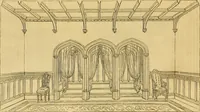 An illustration from An encyclopædia of cottage, farm, and villa architecture and furniture : containing numerous designs for dwellings from the cottage to the villa including farm houses, farmeries, and other agricultural buildings, several designs for country inns, public houses, and parochial schools, with the requisite fittings-up fixtures and furniture ; and appropriate offices, gardens and garden scenery ; each design accompanied by analytical and critical marks illustrative of the principles of archtiectural science and taste on whihc it is composed (1836)