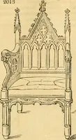 An illustration from An encyclopædia of cottage, farm, and villa architecture and furniture : containing numerous designs for dwellings from the cottage to the villa including farm houses, farmeries, and other agricultural buildings, several designs for country inns, public houses, and parochial schools, with the requisite fittings-up fixtures and furniture ; and appropriate offices, gardens and garden scenery ; each design accompanied by analytical and critical marks illustrative of the principles of archtiectural science and taste on whihc it is composed (1836)