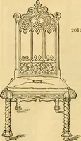 An illustration from An encyclopædia of cottage, farm, and villa architecture and furniture : containing numerous designs for dwellings from the cottage to the villa including farm houses, farmeries, and other agricultural buildings, several designs for country inns, public houses, and parochial schools, with the requisite fittings-up fixtures and furniture ; and appropriate offices, gardens and garden scenery ; each design accompanied by analytical and critical marks illustrative of the principles of archtiectural science and taste on whihc it is composed (1836)