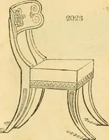 An illustration from An encyclopædia of cottage, farm, and villa architecture and furniture : containing numerous designs for dwellings from the cottage to the villa including farm houses, farmeries, and other agricultural buildings, several designs for country inns, public houses, and parochial schools, with the requisite fittings-up fixtures and furniture ; and appropriate offices, gardens and garden scenery ; each design accompanied by analytical and critical marks illustrative of the principles of archtiectural science and taste on whihc it is composed (1836)