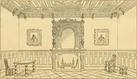 An illustration from An encyclopædia of cottage, farm, and villa architecture and furniture : containing numerous designs for dwellings from the cottage to the villa including farm houses, farmeries, and other agricultural buildings, several designs for country inns, public houses, and parochial schools, with the requisite fittings-up fixtures and furniture ; and appropriate offices, gardens and garden scenery ; each design accompanied by analytical and critical marks illustrative of the principles of archtiectural science and taste on whihc it is composed (1836)