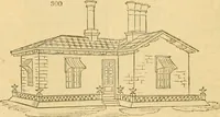 Picture 204 of 1377 from An encyclopædia of cottage, farm, and villa architecture and furniture : containing numerous designs for dwellings from the cottage to the villa including farm houses, farmeries, and other agricultural buildings, several designs for country inns, public houses, and parochial schools, with the requisite fittings-up fixtures and furniture ; and appropriate offices, gardens and garden scenery ; each design accompanied by analytical and critical marks illustrative of the principles of archtiectural science and taste on whihc it is composed (1836), leaf 185