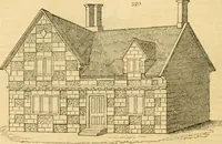 Picture 232 of 1377 from An encyclopædia of cottage, farm, and villa architecture and furniture : containing numerous designs for dwellings from the cottage to the villa including farm houses, farmeries, and other agricultural buildings, several designs for country inns, public houses, and parochial schools, with the requisite fittings-up fixtures and furniture ; and appropriate offices, gardens and garden scenery ; each design accompanied by analytical and critical marks illustrative of the principles of archtiectural science and taste on whihc it is composed (1836), leaf 205
