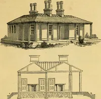 Picture 239 of 1377 from An encyclopædia of cottage, farm, and villa architecture and furniture : containing numerous designs for dwellings from the cottage to the villa including farm houses, farmeries, and other agricultural buildings, several designs for country inns, public houses, and parochial schools, with the requisite fittings-up fixtures and furniture ; and appropriate offices, gardens and garden scenery ; each design accompanied by analytical and critical marks illustrative of the principles of archtiectural science and taste on whihc it is composed (1836), leaf 210