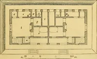 An illustration from An encyclopædia of cottage, farm, and villa architecture and furniture : containing numerous designs for dwellings from the cottage to the villa including farm houses, farmeries, and other agricultural buildings, several designs for country inns, public houses, and parochial schools, with the requisite fittings-up fixtures and furniture ; and appropriate offices, gardens and garden scenery ; each design accompanied by analytical and critical marks illustrative of the principles of archtiectural science and taste on whihc it is composed (1836)