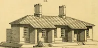 Picture 252 of 1377 from An encyclopædia of cottage, farm, and villa architecture and furniture : containing numerous designs for dwellings from the cottage to the villa including farm houses, farmeries, and other agricultural buildings, several designs for country inns, public houses, and parochial schools, with the requisite fittings-up fixtures and furniture ; and appropriate offices, gardens and garden scenery ; each design accompanied by analytical and critical marks illustrative of the principles of archtiectural science and taste on whihc it is composed (1836), leaf 217