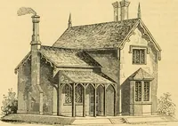 Picture 302 of 1377 from An encyclopædia of cottage, farm, and villa architecture and furniture : containing numerous designs for dwellings from the cottage to the villa including farm houses, farmeries, and other agricultural buildings, several designs for country inns, public houses, and parochial schools, with the requisite fittings-up fixtures and furniture ; and appropriate offices, gardens and garden scenery ; each design accompanied by analytical and critical marks illustrative of the principles of archtiectural science and taste on whihc it is composed (1836), leaf 249