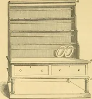 An illustration from An encyclopædia of cottage, farm, and villa architecture and furniture : containing numerous designs for dwellings from the cottage to the villa including farm houses, farmeries, and other agricultural buildings, several designs for country inns, public houses, and parochial schools, with the requisite fittings-up fixtures and furniture ; and appropriate offices, gardens and garden scenery ; each design accompanied by analytical and critical marks illustrative of the principles of archtiectural science and taste on whihc it is composed (1836)